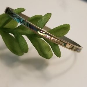 Vintage Mexico Alpaca Abalone Bracelet